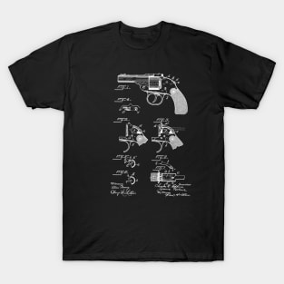 Firearm Gun Vintage Patent Hand Drawing T-Shirt